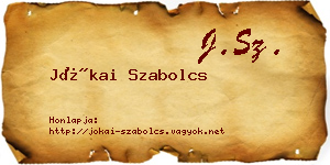 Jókai Szabolcs névjegykártya