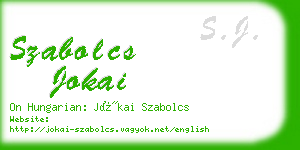 szabolcs jokai business card